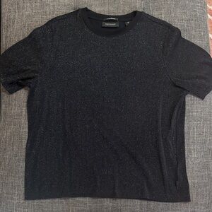 Scotch & Soda Cocktail Hour Black Shimmer Knit Tee – Size L
